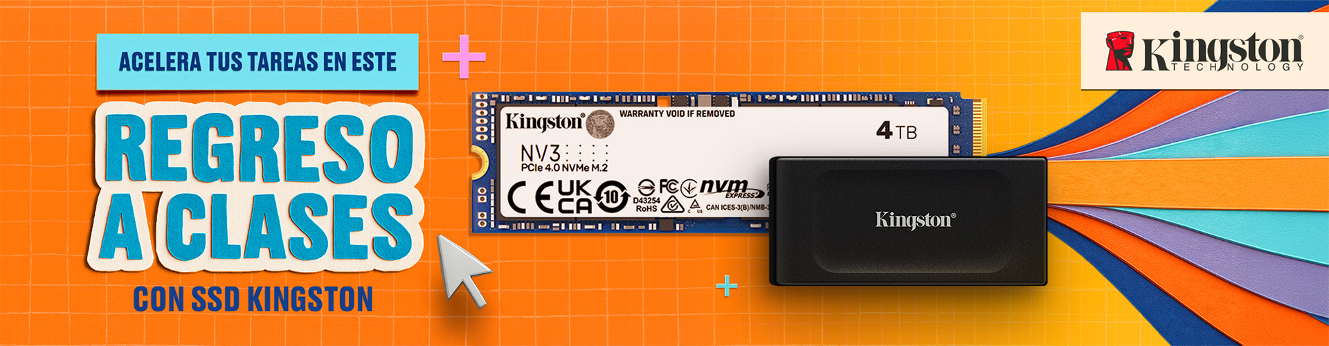 12 cuotas sin interés en productos KINGSTON