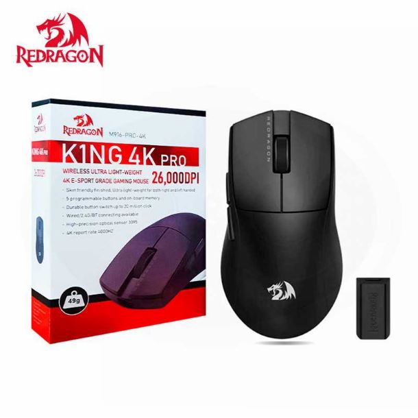 mouse-wireless-redragon-m916-k1ng-pro-4k-black
