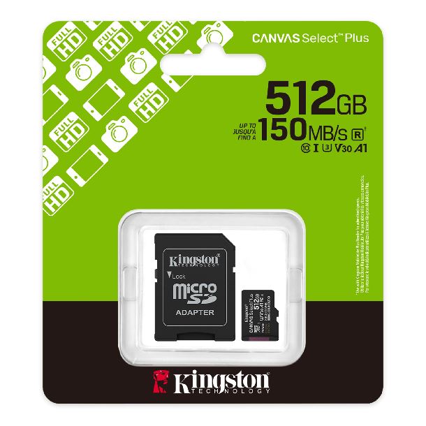memoria-microsd-512gb-kingston-clase-10-canvas-select-plus-g3