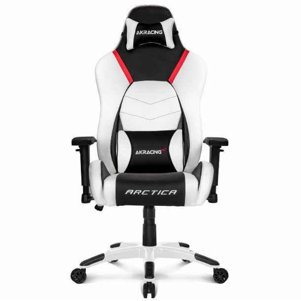 SILLA GAMER AKRACING ARCTICA WHITE BLACK RED