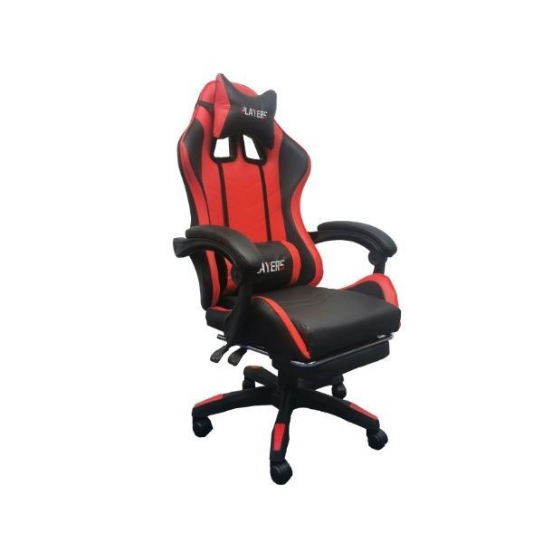 silla-gamer-con-apoya-pies-rojo-negro