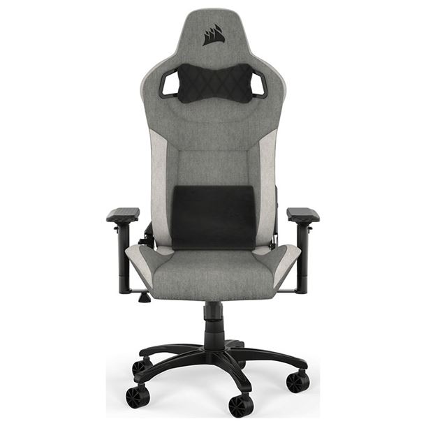 silla-gamer-corsair-t3-rush-gris-blanca-ergonomica-tela