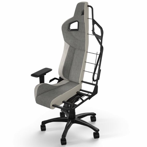 silla-gamer-corsair-t3-rush-gris-blanca-ergonomica-tela