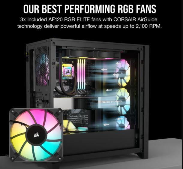 GABINETE CORSAIR 4000D AIRFLOW RGB 3 FAN AF120