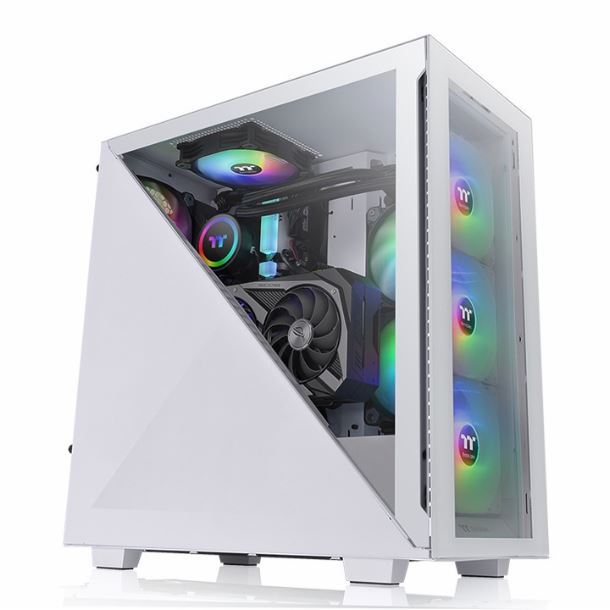 Gabinete Thermaltake Divider Tg Mid Tower Fan X Argb Snow White