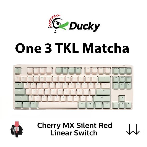 teclado-mecanico-ducky-one-3-tkl-matcha-cherry-mx-silent-red-hotswap-double-shot-pbt-quack